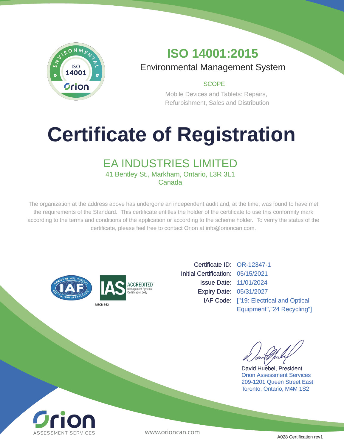 ISO14001 Image